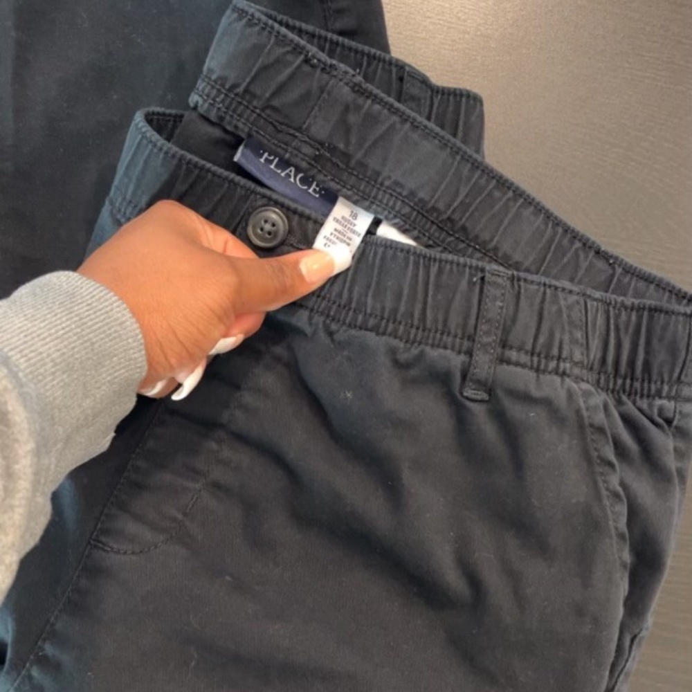Place Slim Pants Girl Size 18 Black Solid Pockets …#20872